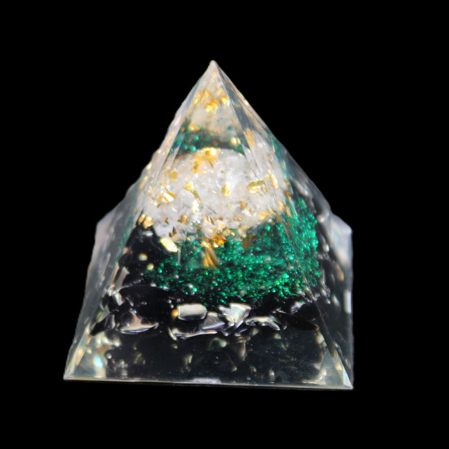 Orgone pyramid, Obsidian and Tree of Life 62g in sunlight - Rocks and Things Store