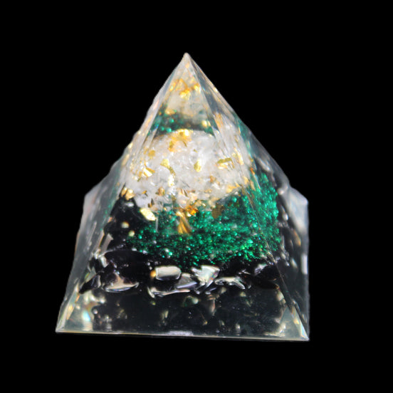 Orgone pyramid, Obsidian and Tree of Life 62g in sunlight - Rocks and Things Store