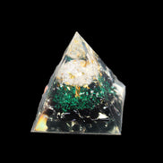 Orgone pyramid, Obsidian and Tree of Life 62g in sunlight - Rocks and Things Store