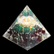 Orgone pyramid, Obsidian and Tree of Life 62g in sunlight - Rocks and Things Store