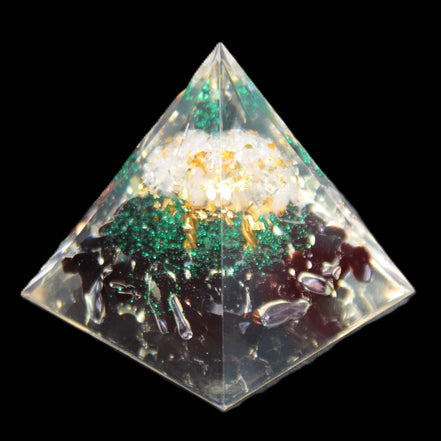 Orgone pyramid, Obsidian and Tree of Life 62g in sunlight - Rocks and Things Store