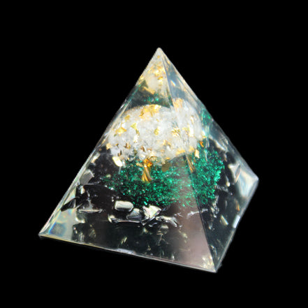 Orgone pyramid, Obsidian and Tree of Life 62g in sunlight - Rocks and Things Store