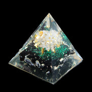 Orgone pyramid, Obsidian and Tree of Life 62g in sunlight - Rocks and Things Store