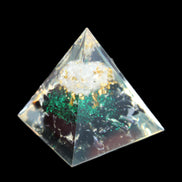 Orgone pyramid, Obsidian and Tree of Life 62g in sunlight - Rocks and Things Store