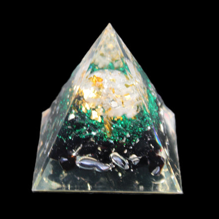Orgone pyramid, Obsidian and Tree of Life 62g in sunlight - Rocks and Things Store