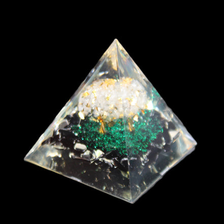 Orgone pyramid, Obsidian and Tree of Life 62g in sunlight - Rocks and Things Store