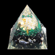 Orgone pyramid, Obsidian and Tree of Life 62g in sunlight - Rocks and Things Store