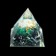 Orgone pyramid, Obsidian and Tree of Life 62g in sunlight - Rocks and Things Store