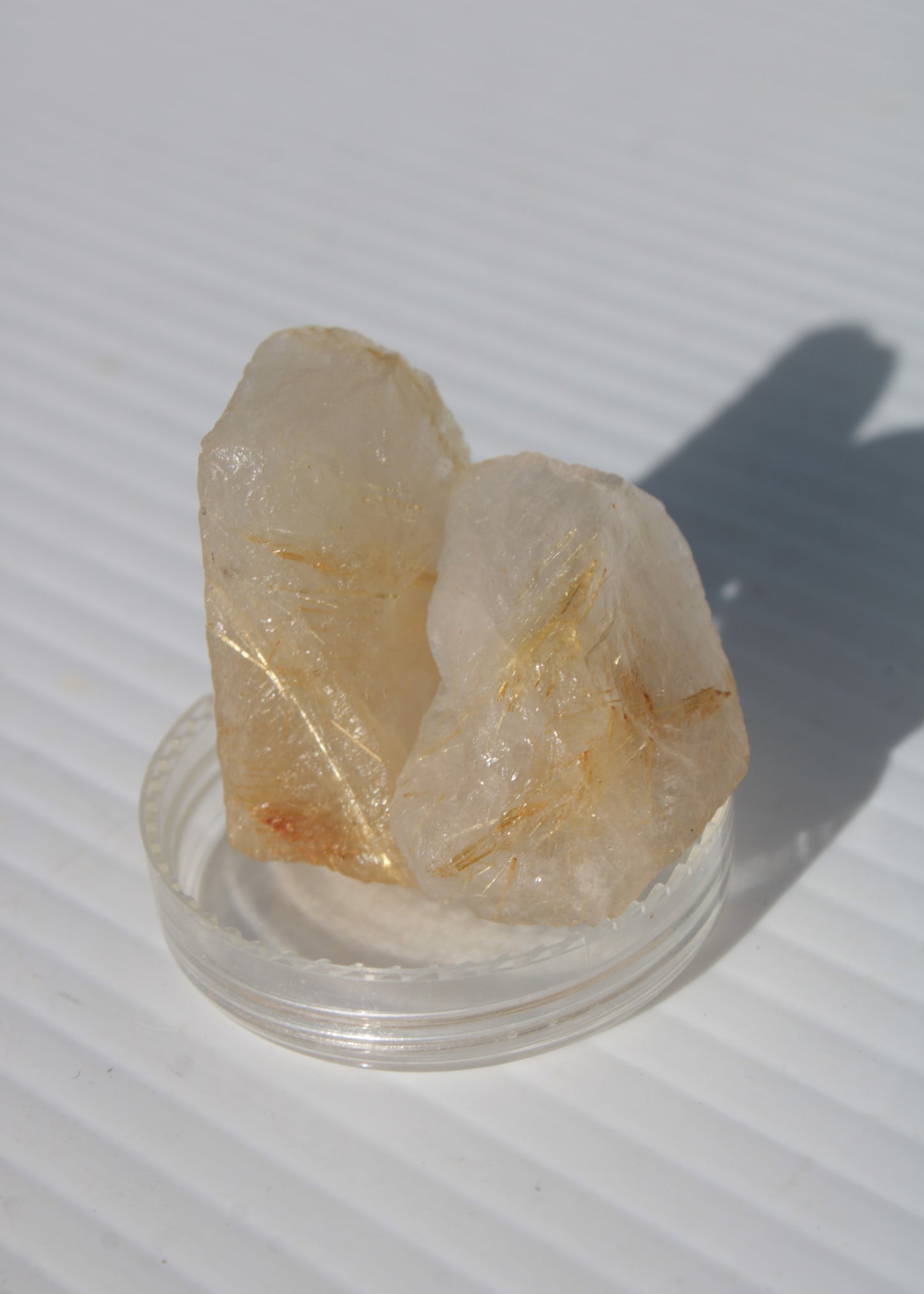 Golden Hair Rutile Quartz 2 crystals 24-30g Rocks and Things