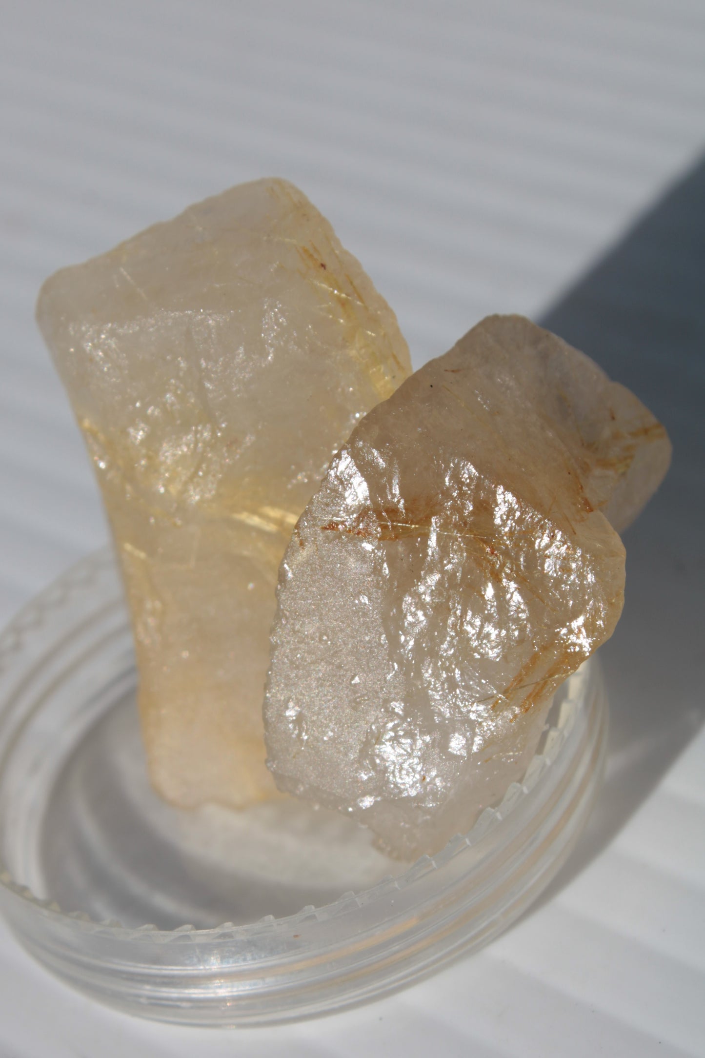 Golden Hair Rutile Quartz 2 crystals 24-30g Rocks and Things