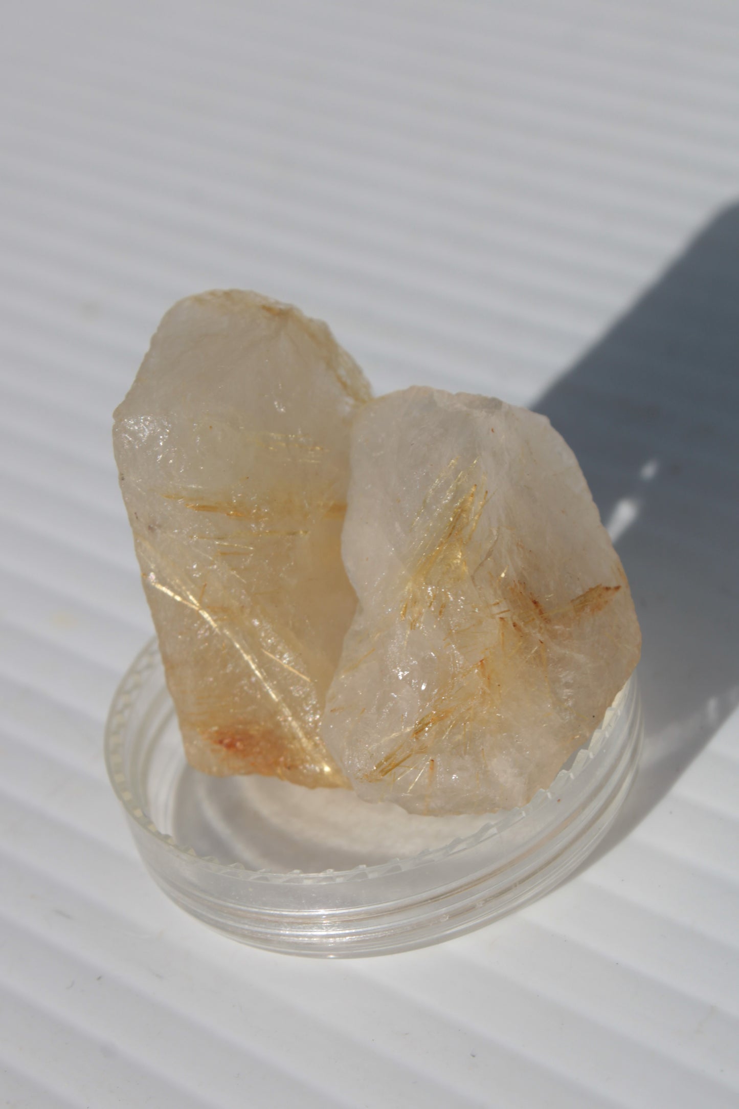 Golden Hair Rutile Quartz 2 crystals 24-30g Rocks and Things