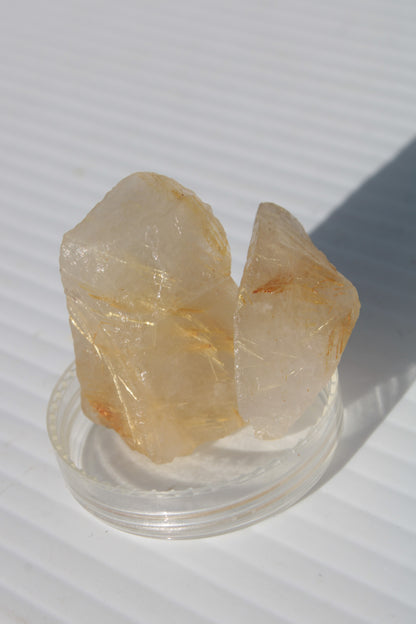 Golden Hair Rutile Quartz 2 crystals 24-30g Rocks and Things