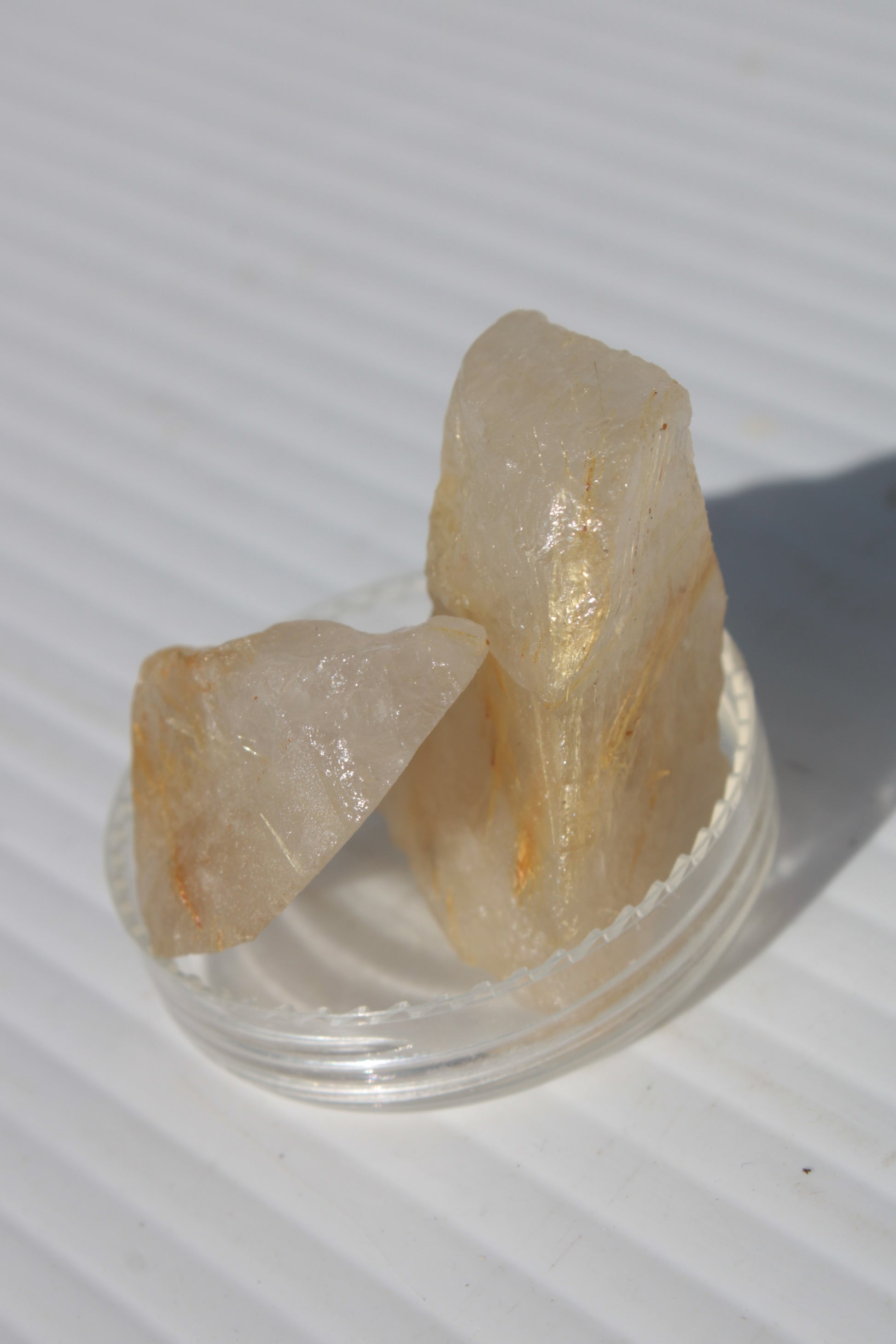 Golden Hair Rutile Quartz 2 crystals 24-30g Rocks and Things