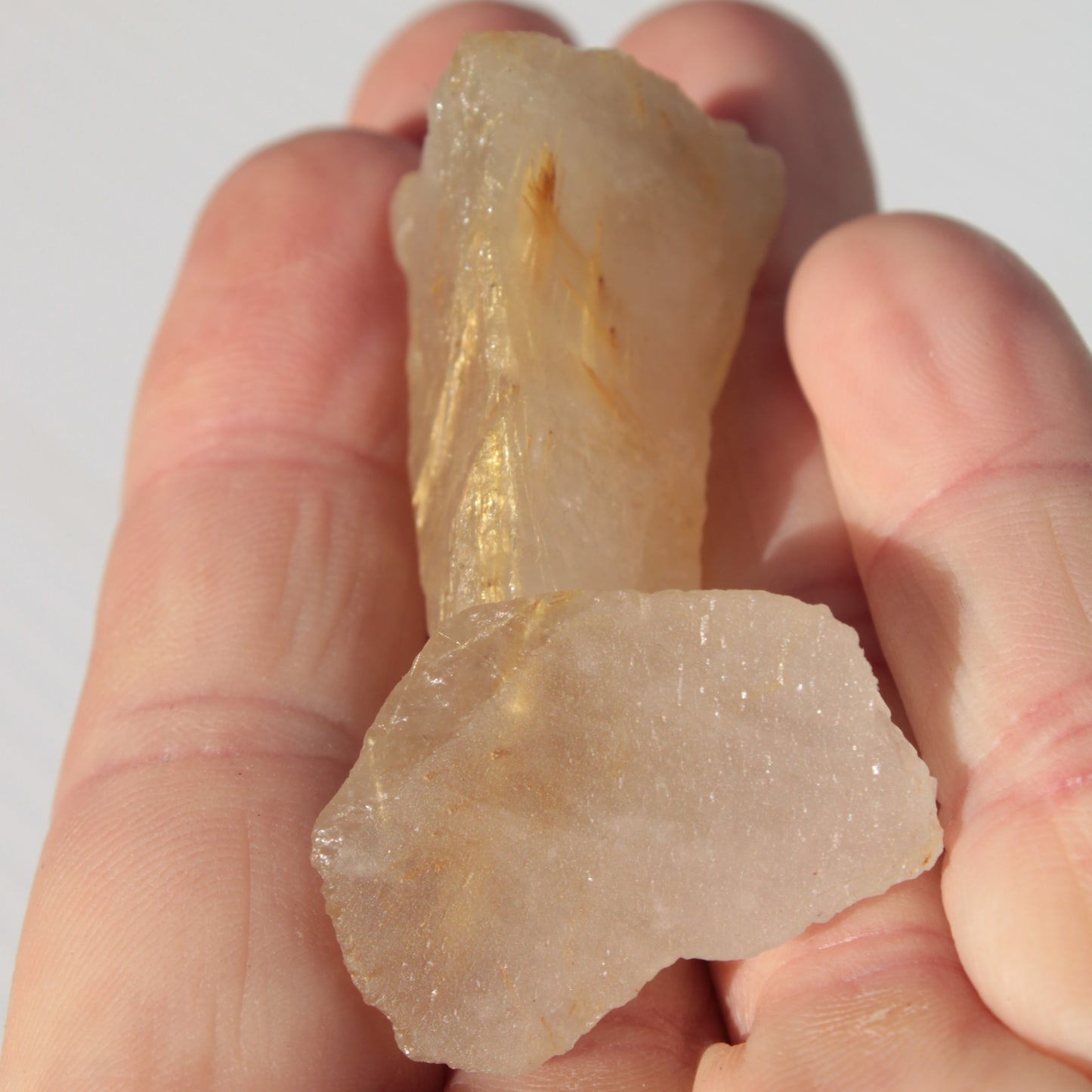 Golden Hair Rutile Quartz 2 crystals 24-30g Rocks and Things