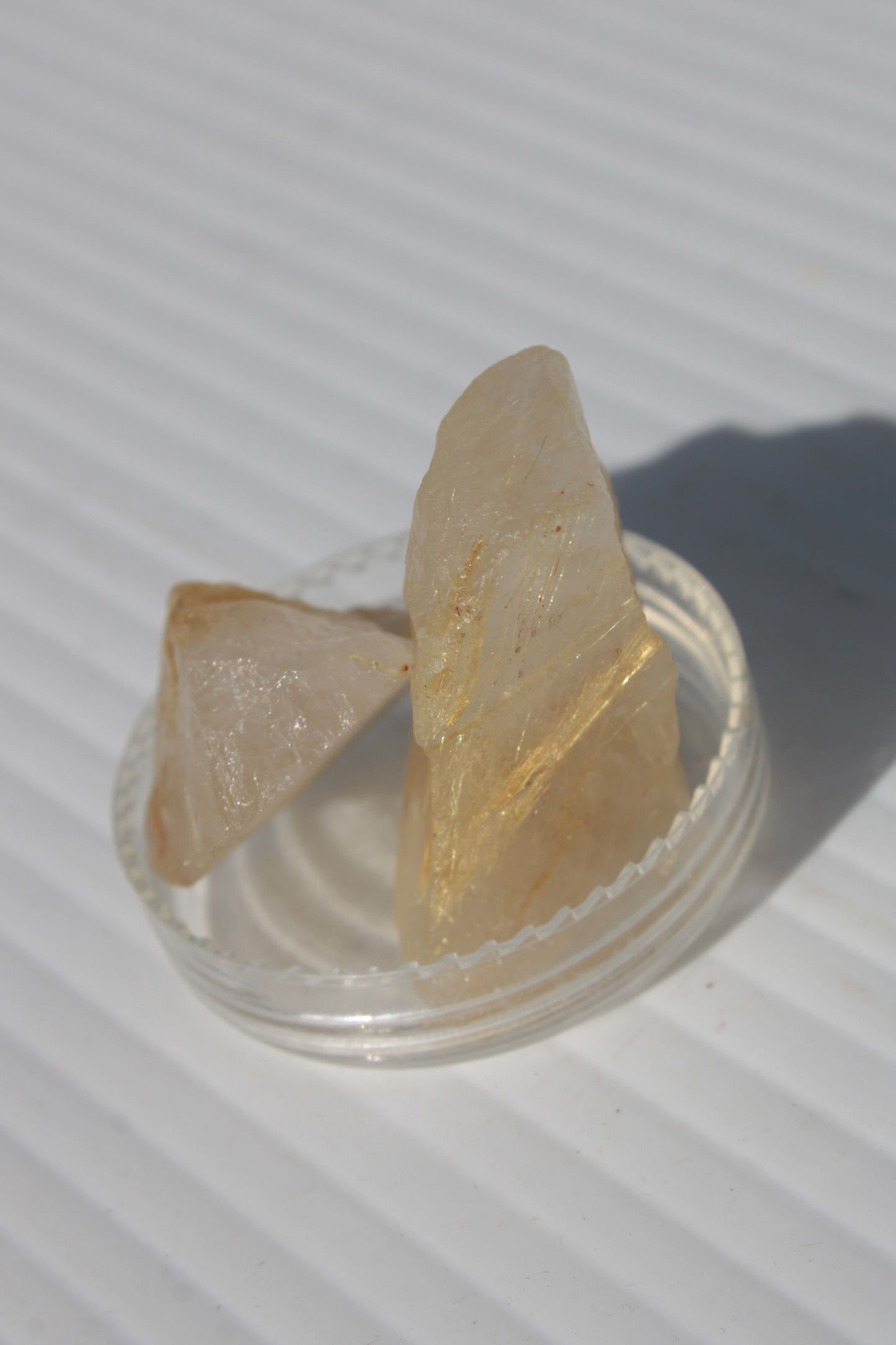 Golden Hair Rutile Quartz 2 crystals 24-30g Rocks and Things