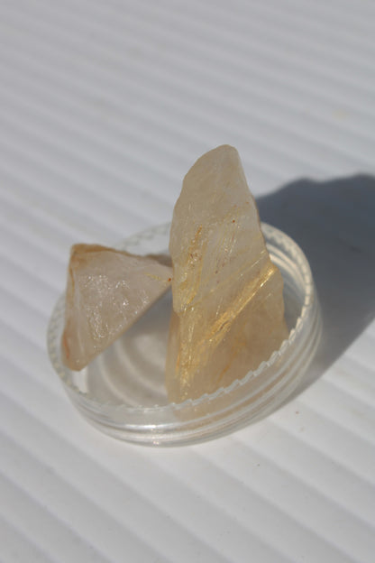 Golden Hair Rutile Quartz 2 crystals 24-30g Rocks and Things