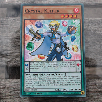 Crystal Keeper common 1st edition YuGiOh card FLOD-EN093