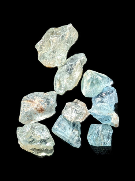 Aquamarine tiny natural crystals 6-7g Rocks and Things