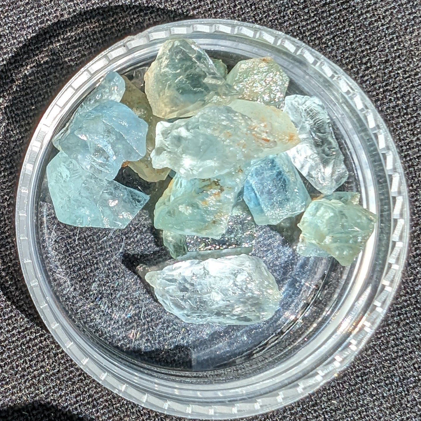 Aquamarine natural tiny crystals 6-7g Rocks and Things