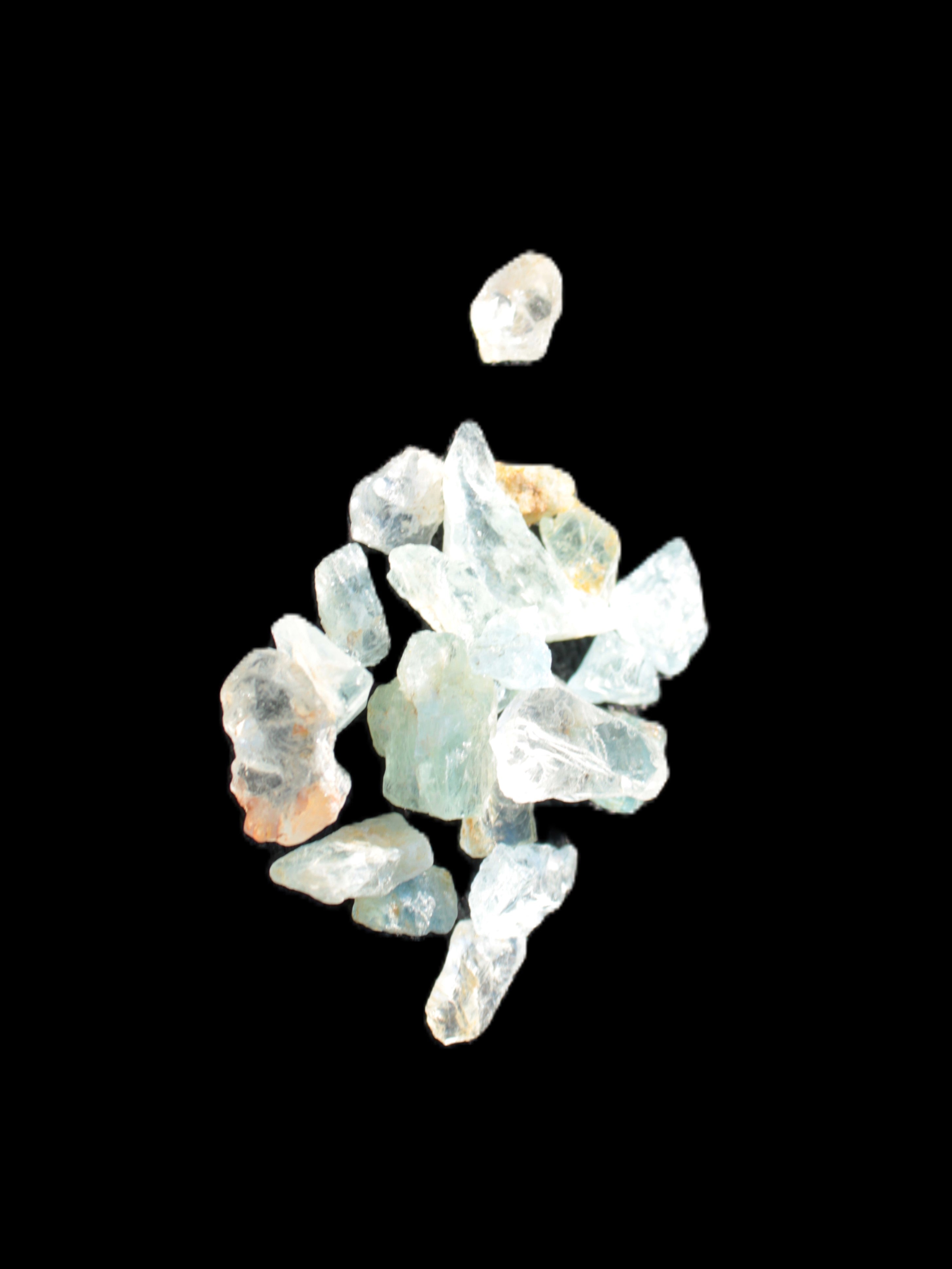 Aquamarine tiny natural crystals 6-7g Rocks and Things
