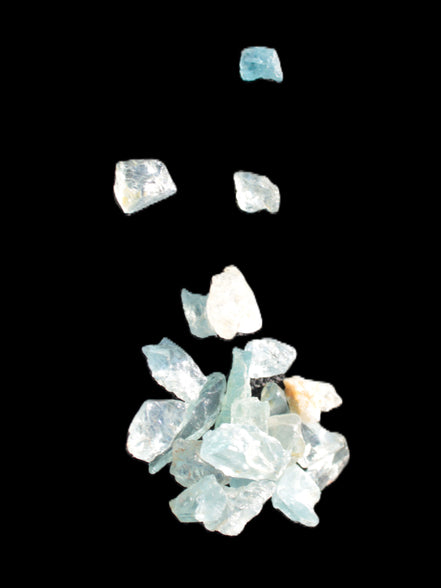Aquamarine tiny natural crystals 6-7g Rocks and Things