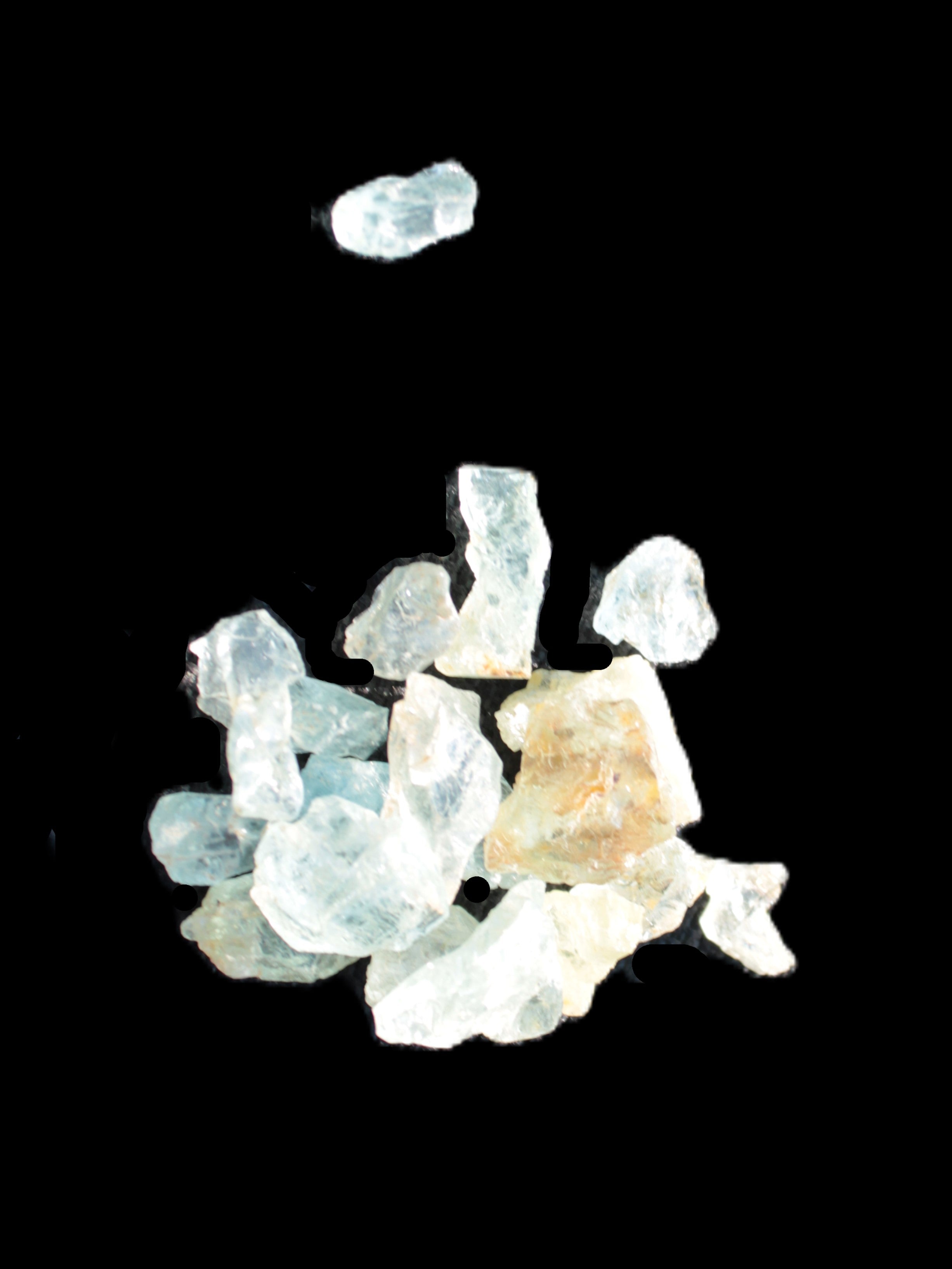 Aquamarine tiny natural crystals 6-7g Rocks and Things
