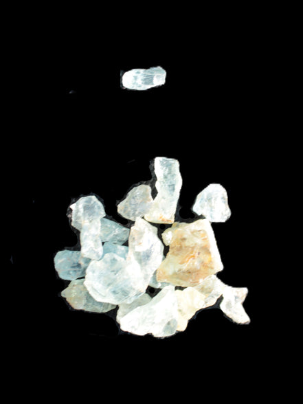 Aquamarine tiny natural crystals 6-7g Rocks and Things
