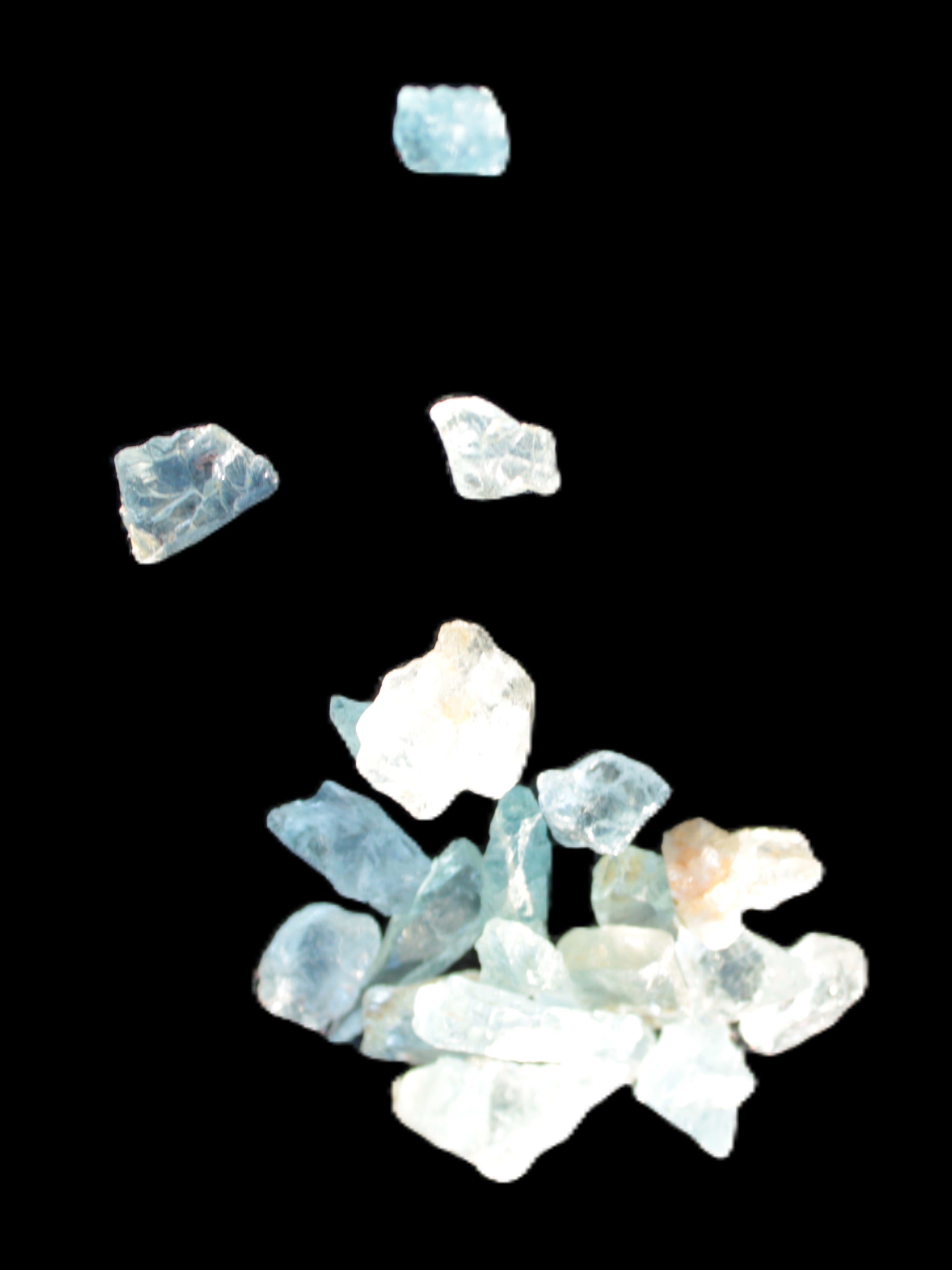 Aquamarine tiny natural crystals 6-7g Rocks and Things