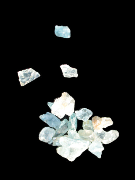 Aquamarine tiny natural crystals 6-7g Rocks and Things