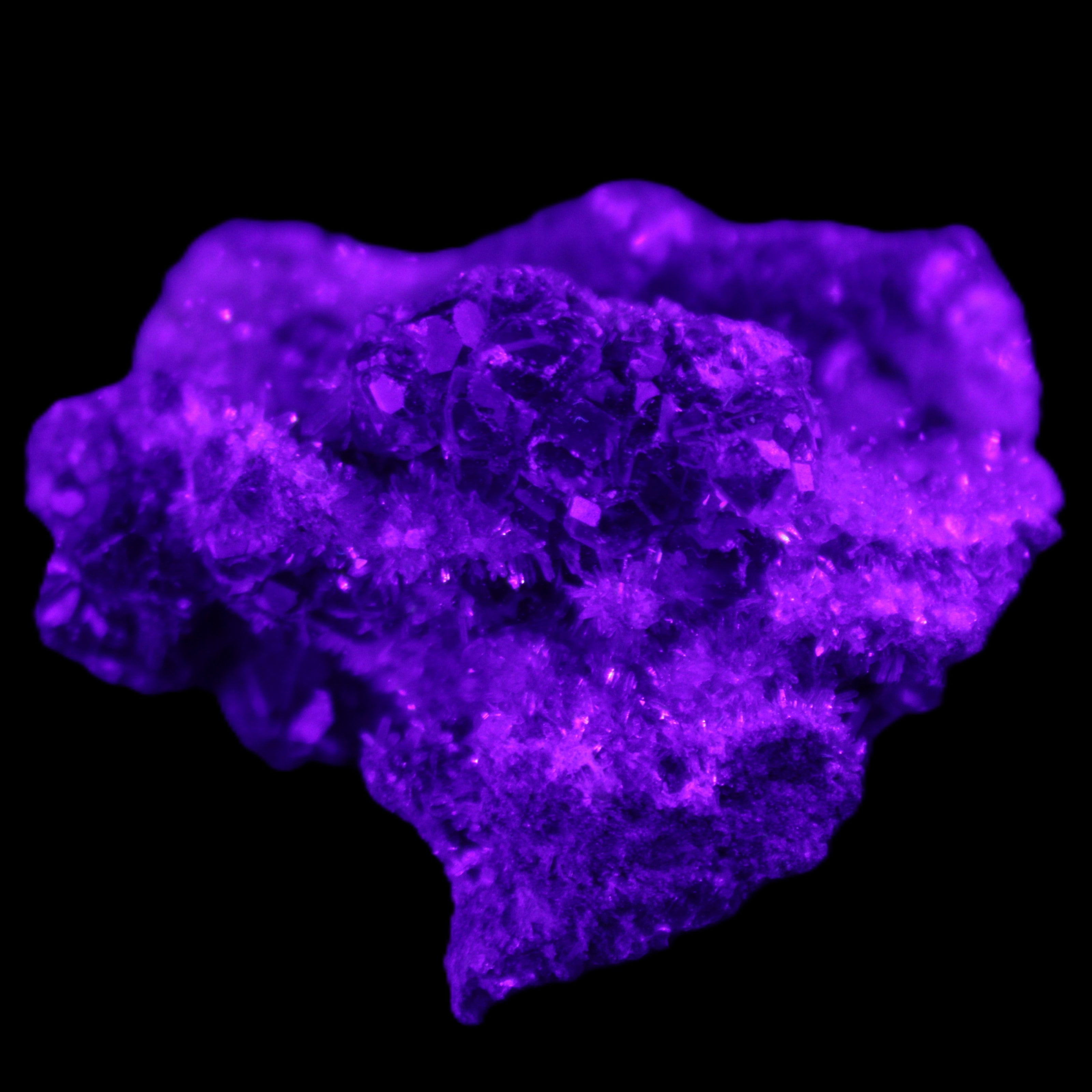 Purple Fluorite from Mongolia 25g in UV light - Rocks and Things Store