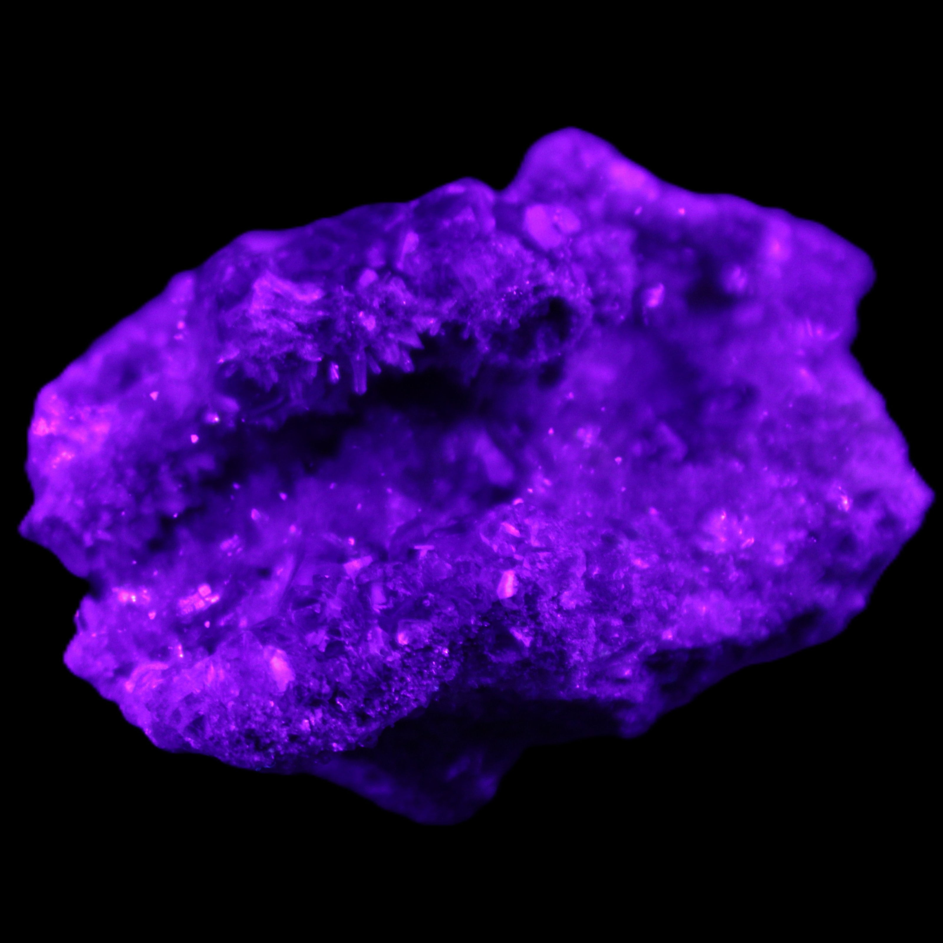 Purple Fluorite from Mongolia 25g in UV light - Rocks and Things Store