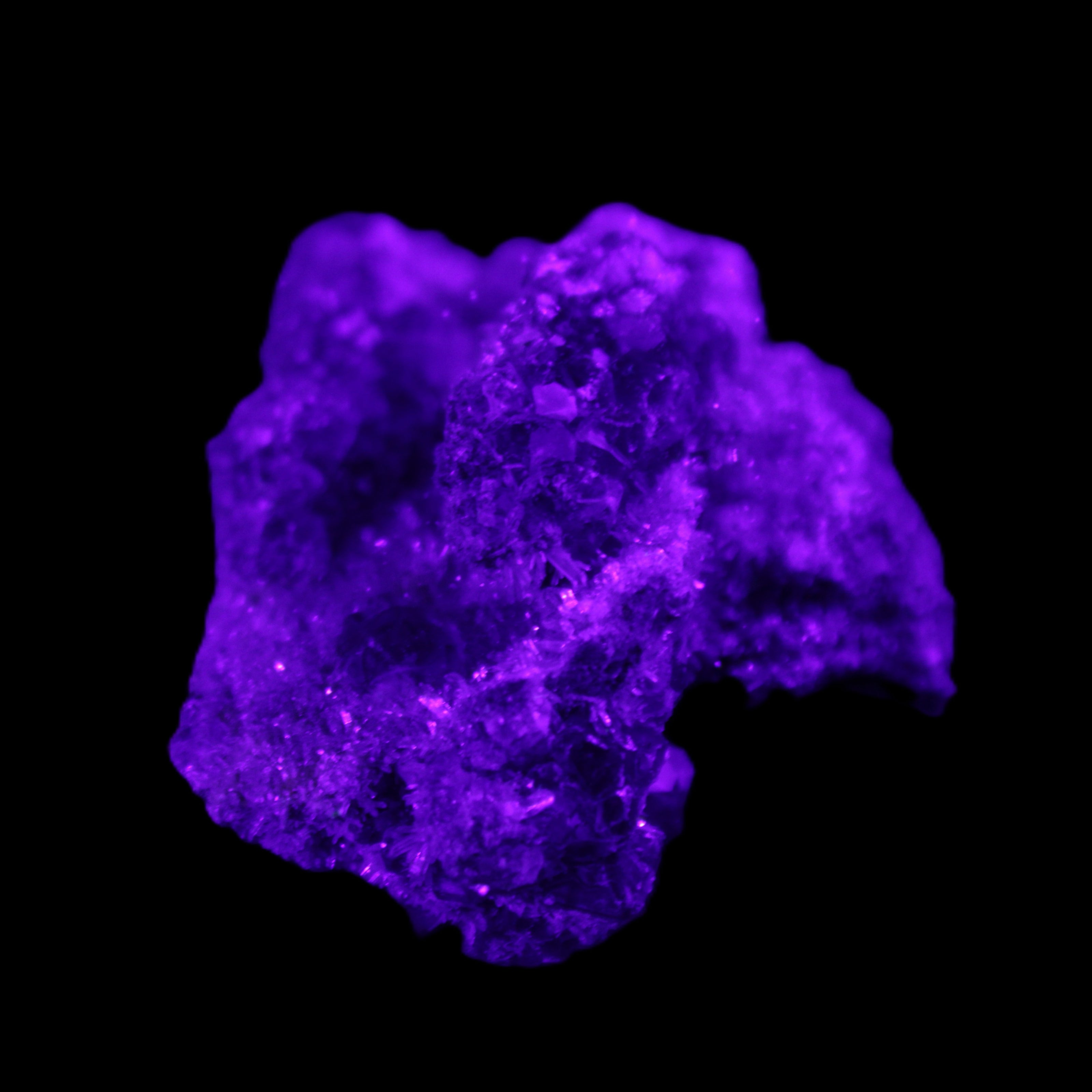 Purple Fluorite from Mongolia 25g in UV light - Rocks and Things Store