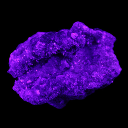 Purple Fluorite from Mongolia 25g in UV light - Rocks and Things Store