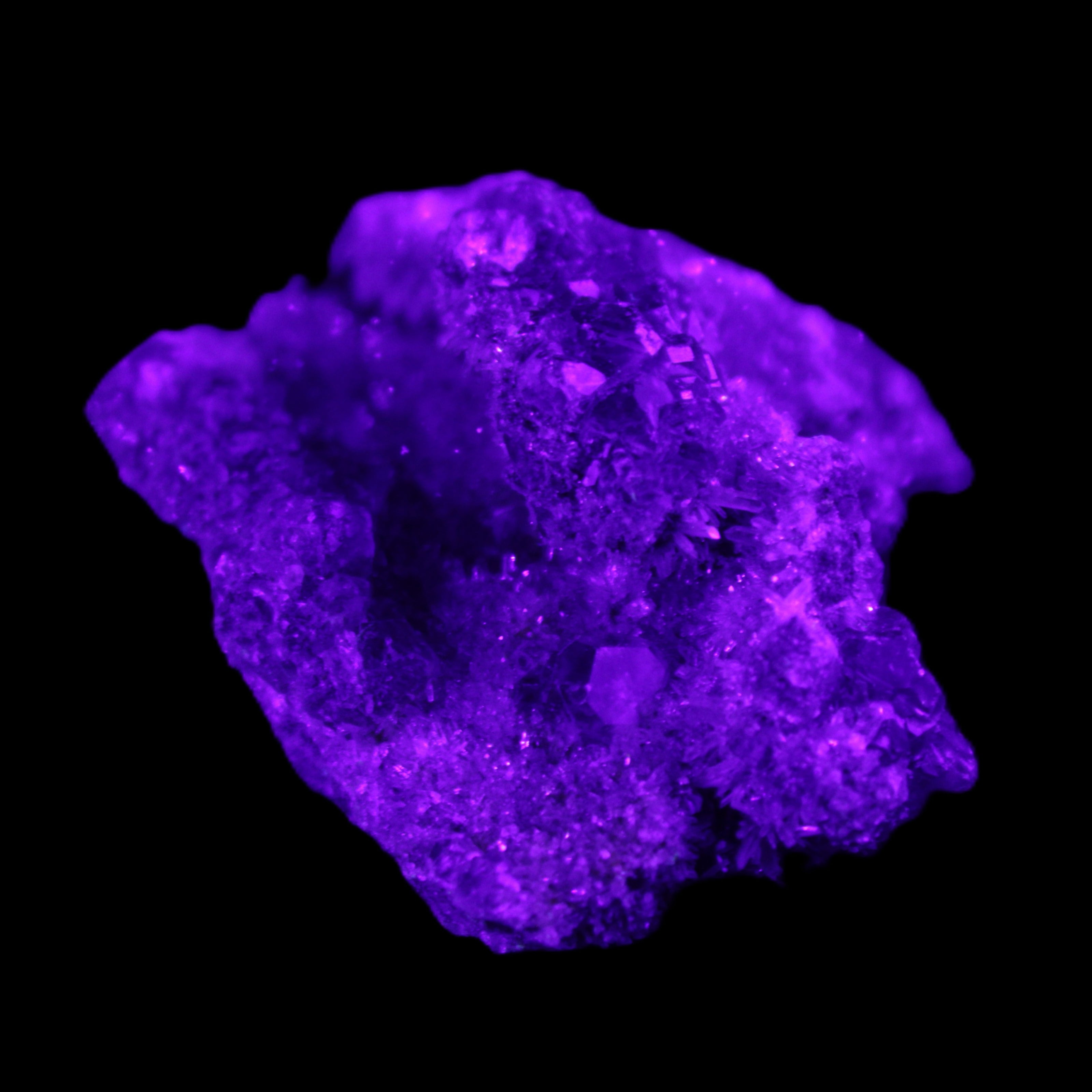 Purple Fluorite from Mongolia 25g in UV light - Rocks and Things Store