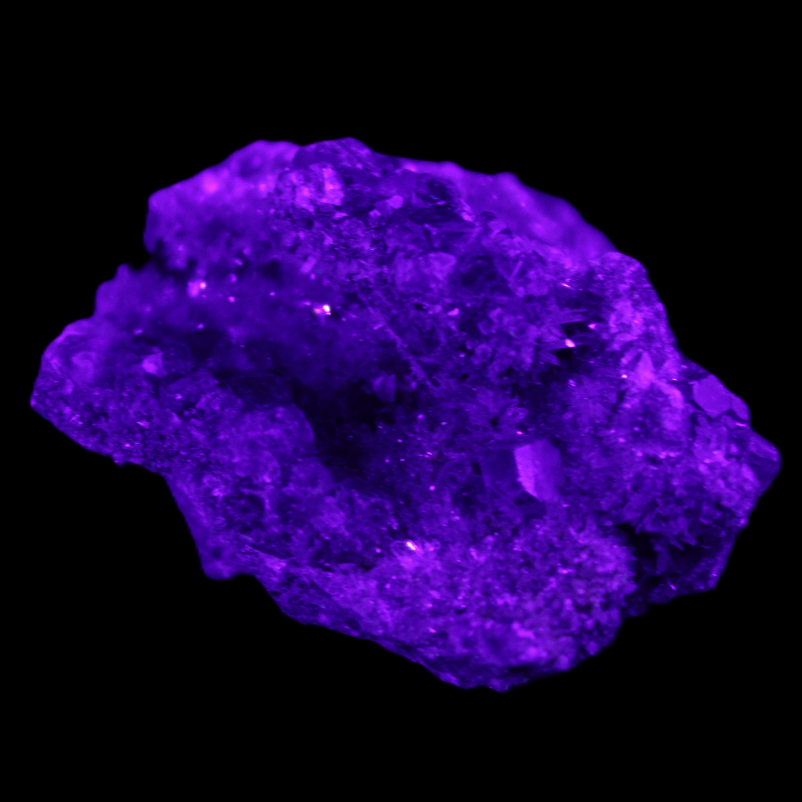 Purple Fluorite from Mongolia 25g in UV light - Rocks and Things Store