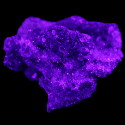 Purple Fluorite from Mongolia 25g in UV light - Rocks and Things Store