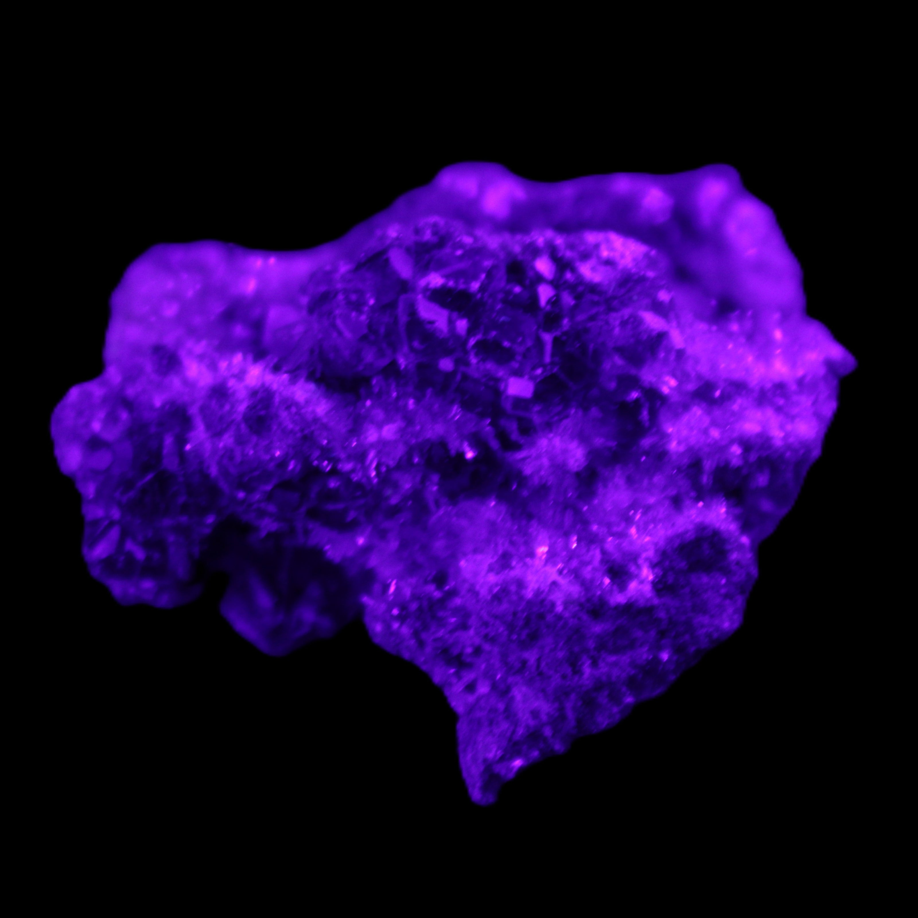 Purple Fluorite from Mongolia 25g in UV light - Rocks and Things Store