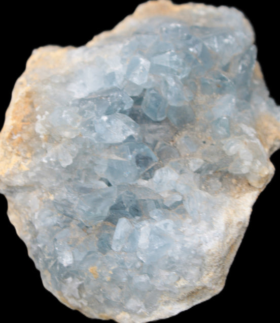 Celestite geode 623g in sunlight - Rocks and Things Store