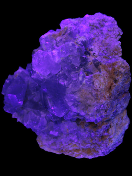 Celestite geode 623g in UV light - Rocks and Things Store