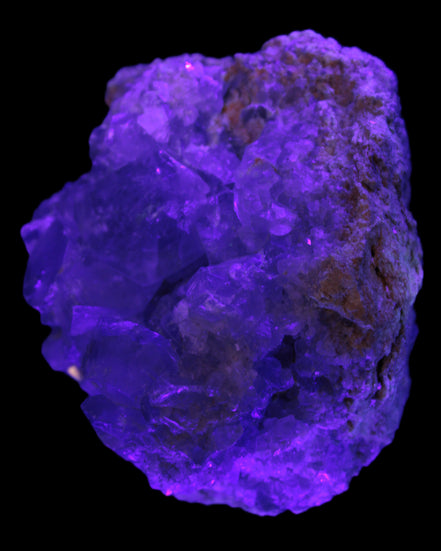 Celestite geode 623g in UV light - Rocks and Things Store
