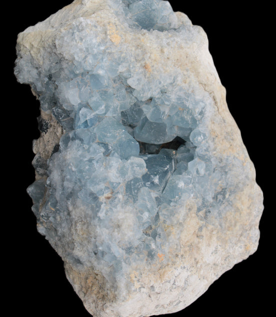 Celestite geode cluster 3840g in sunlight - Rocks and Things Store