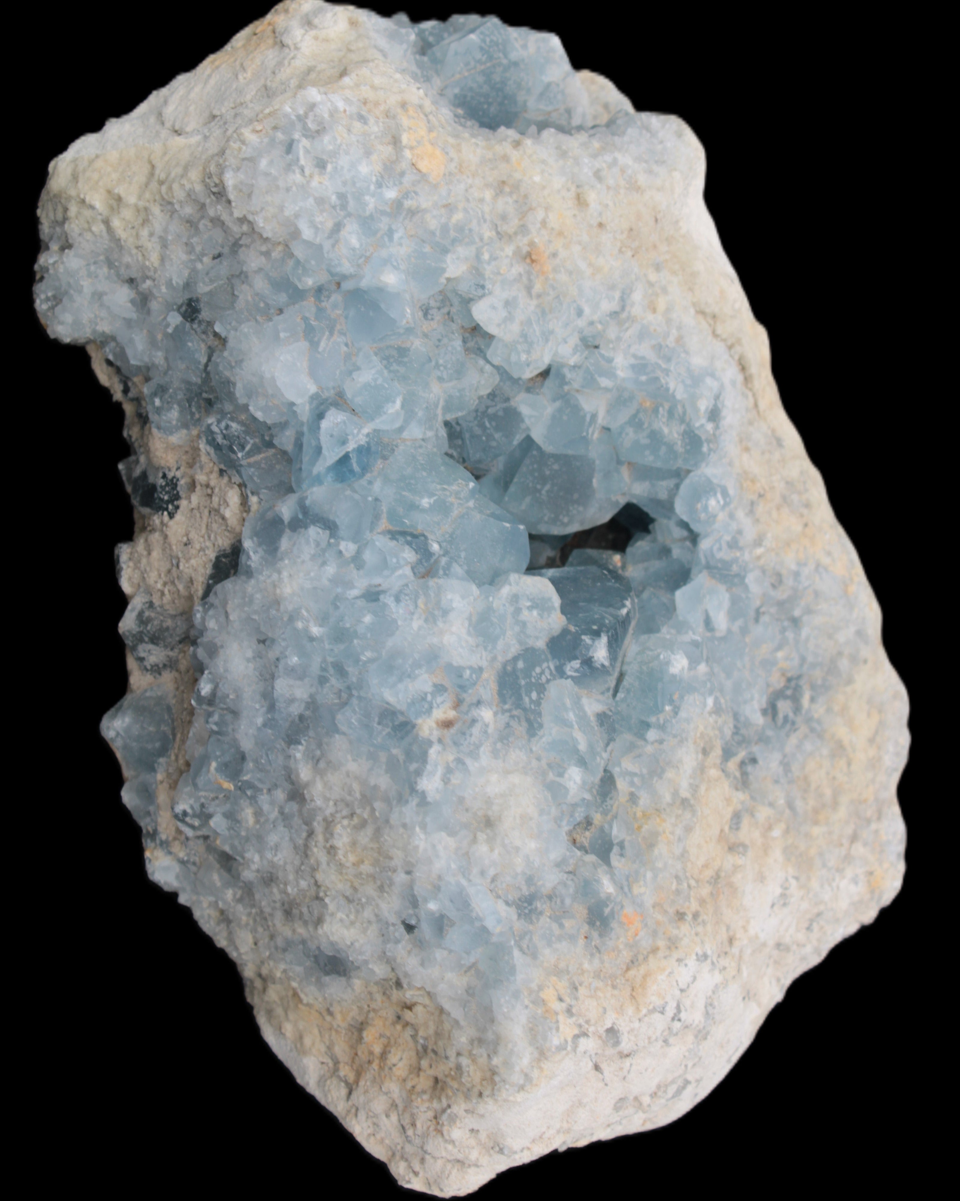 Celestite geode cluster 3840g in sunlight - Rocks and Things Store