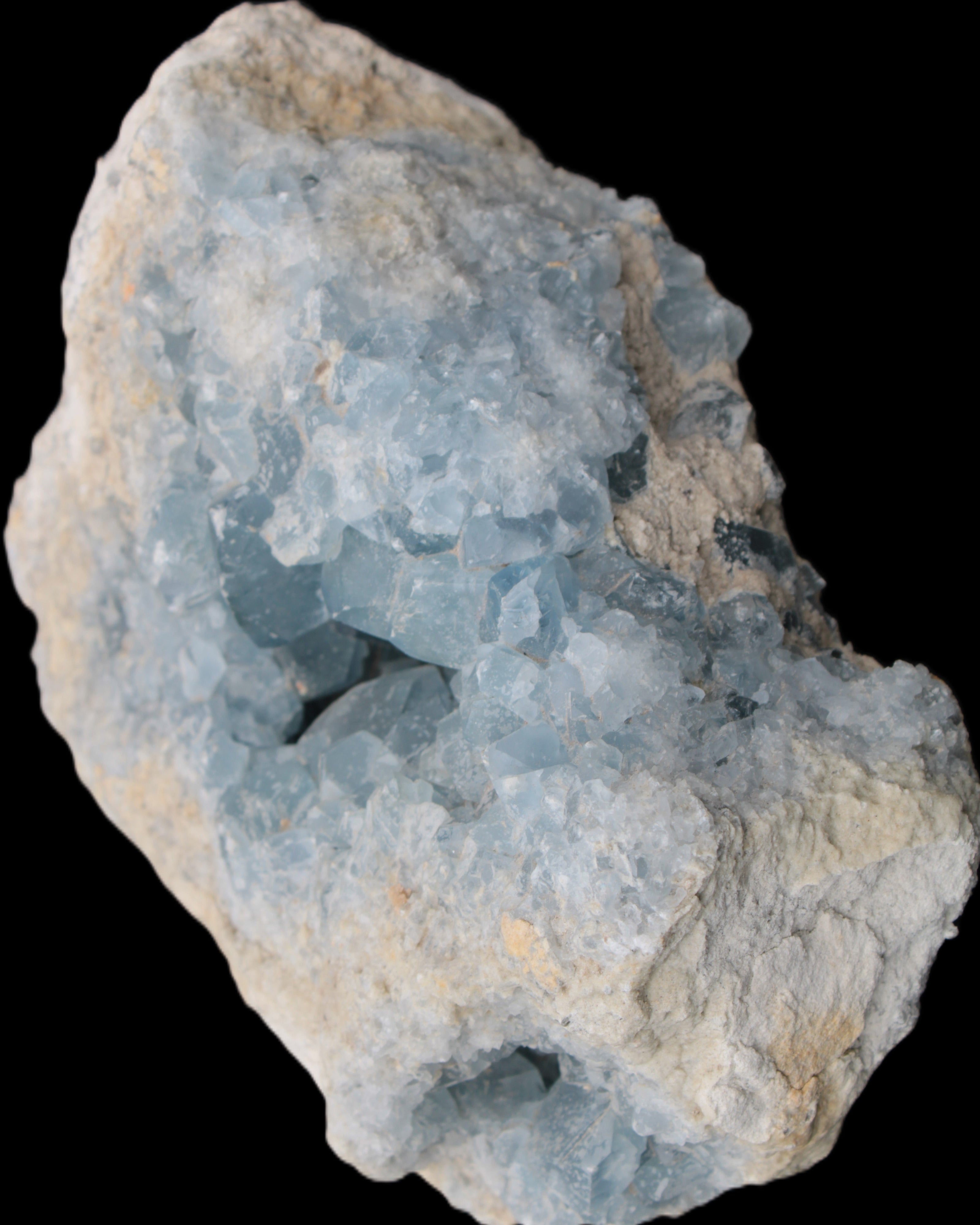 Celestite geode cluster 3840g in sunlight - Rocks and Things Store