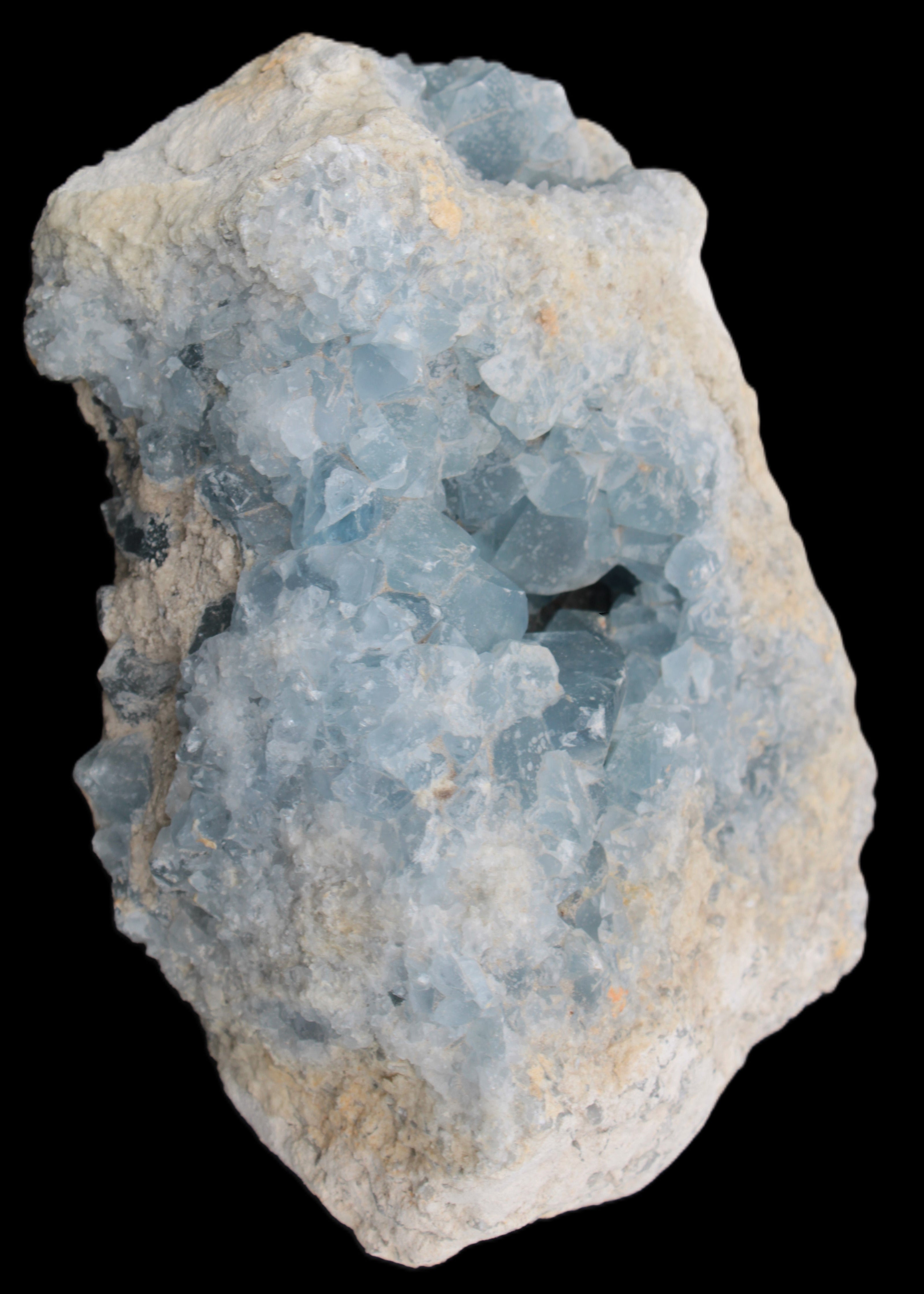 Celestite geode cluster 3840g in sunlight - Rocks and Things Store