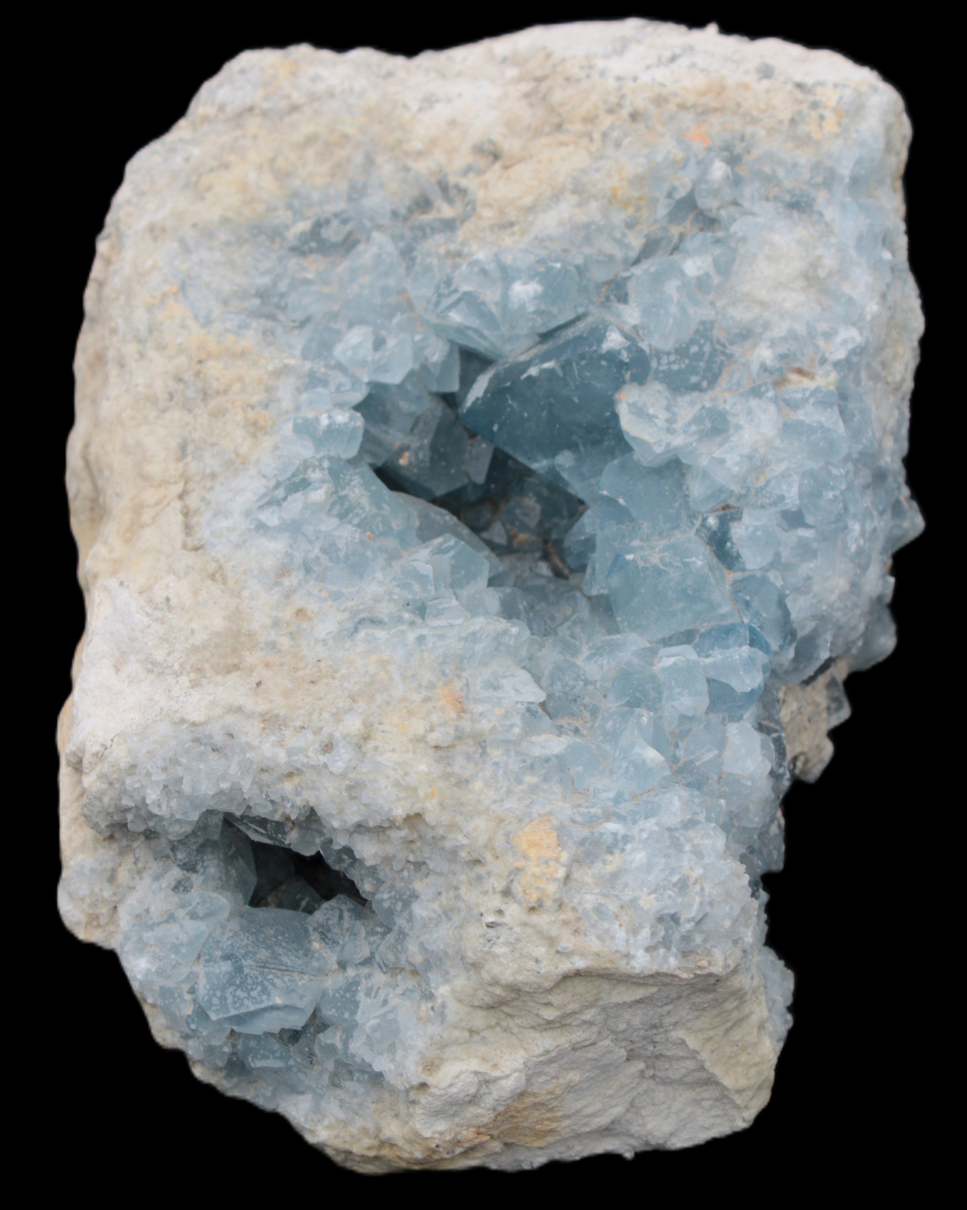 Celestite geode cluster 3840g in sunlight - Rocks and Things Store