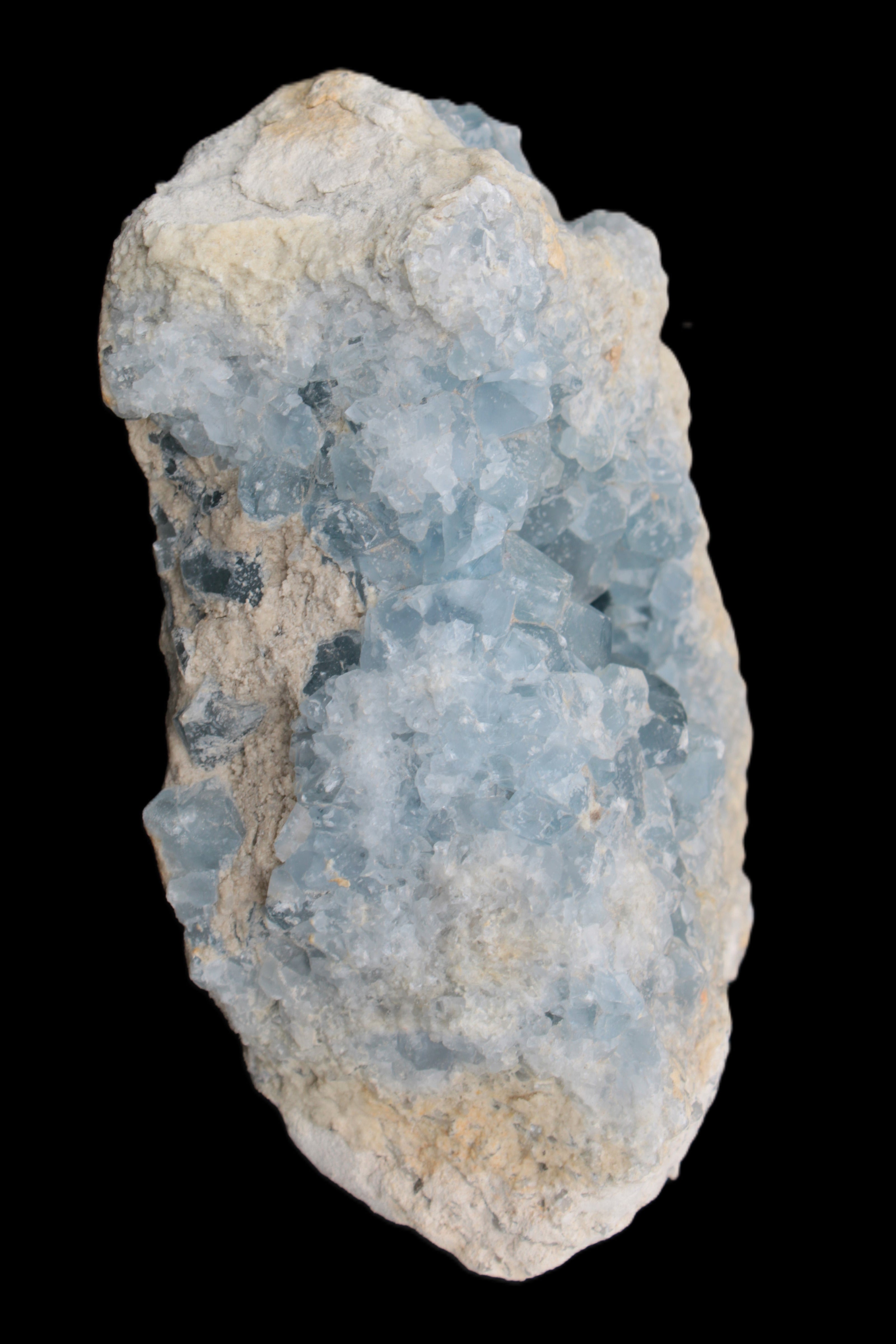 Celestite geode cluster 3840g in sunlight - Rocks and Things Store