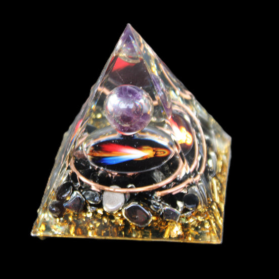 Orgone pyramid 49*49*50mm in sunlight - Rocks and Things Store