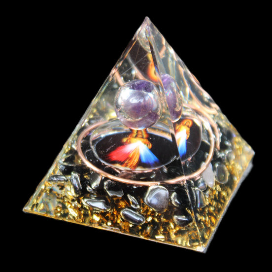 Orgone pyramid 49*49*50mm in sunlight - Rocks and Things Store