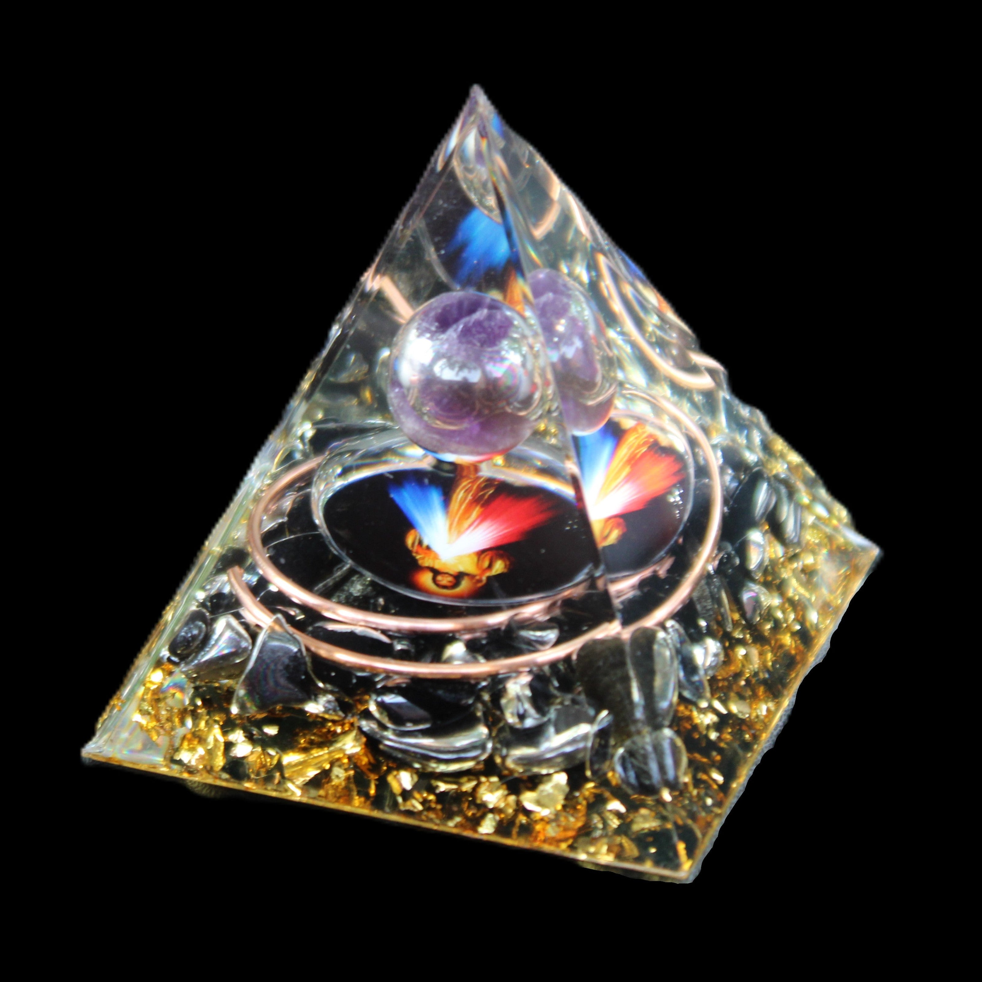 Orgone pyramid 49*49*50mm in sunlight - Rocks and Things Store
