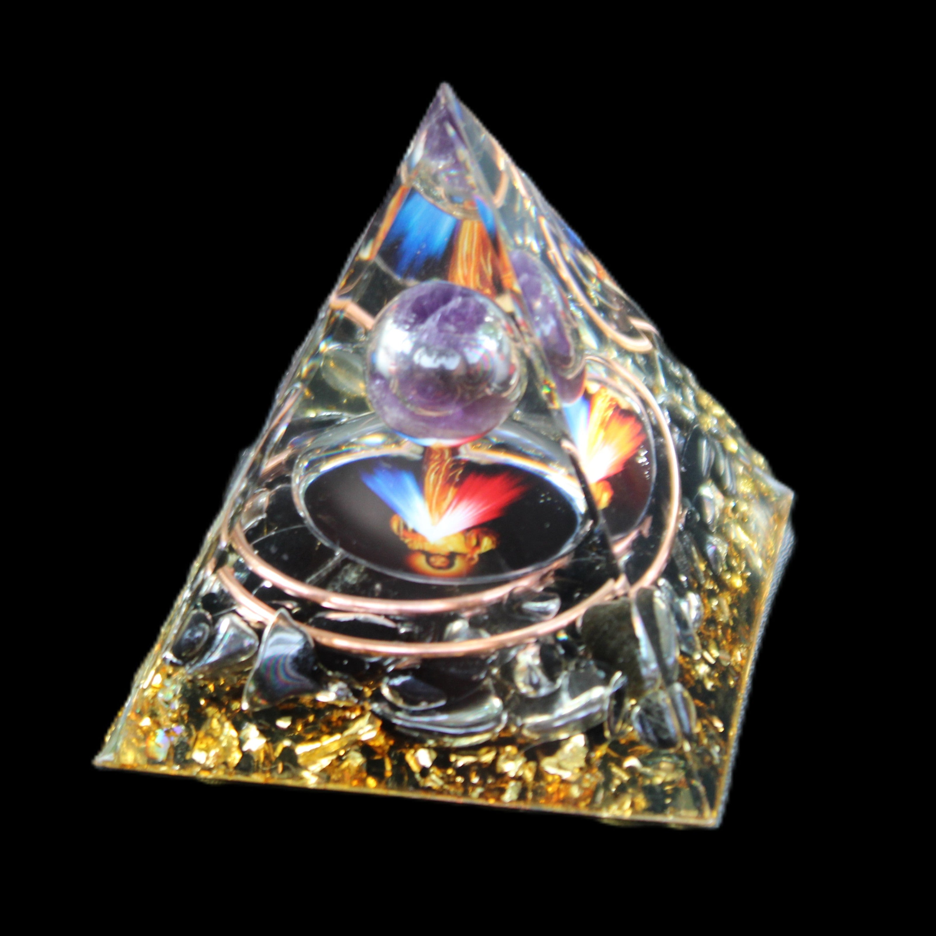 Orgone pyramid 49*49*50mm in sunlight - Rocks and Things Store